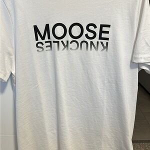Moose Knuckles White Short Sleeve Tee
